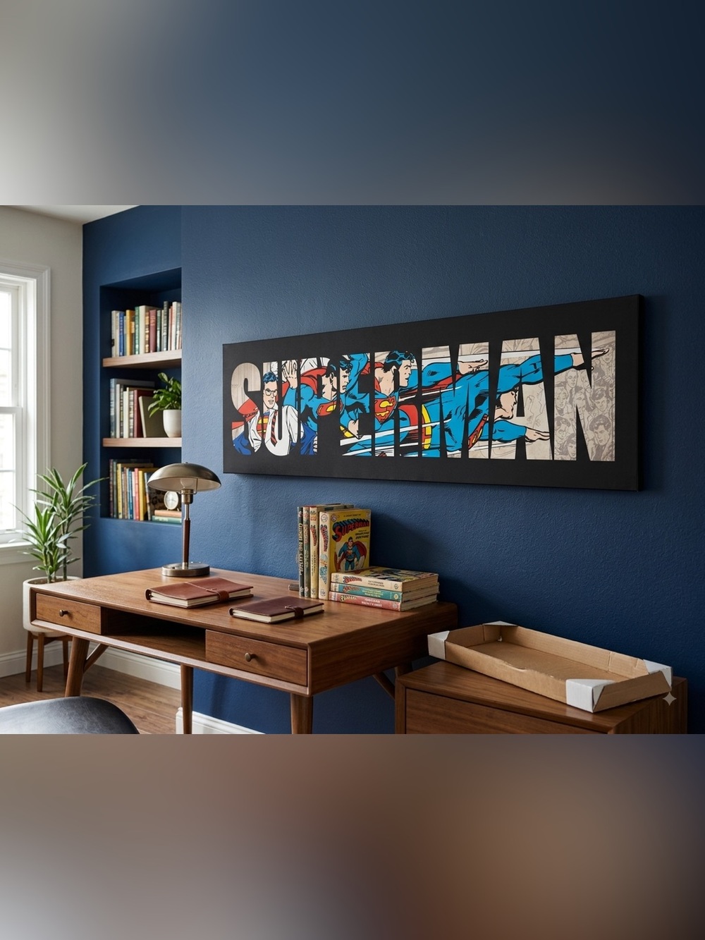 DC Comics Superman Framed Wall Art 36x12 New